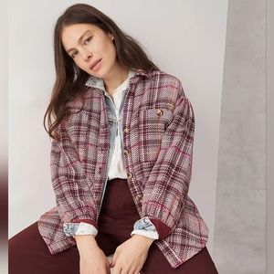 Anthropologie Plaid Hudson Shacket Small New
